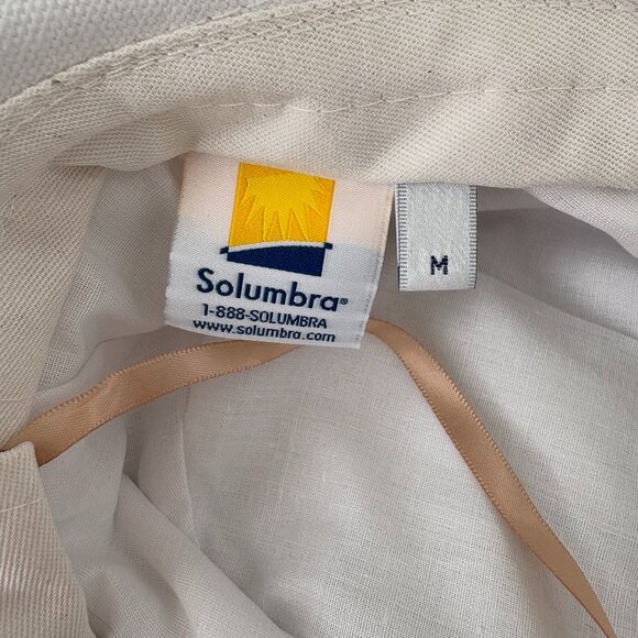 Solumbra Sun Precautions Supreme Shade Hat White Cotton Wide Brim MED New